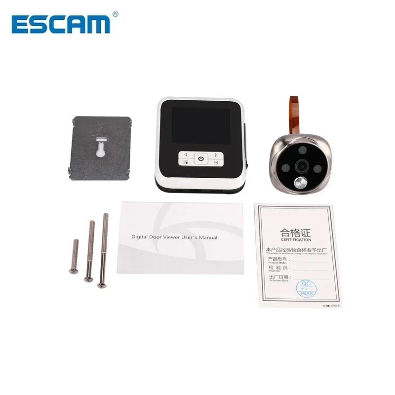 3.0 นิ้ว 3M Cam, 300W หน้าจอสีประตู Bell, ไฟ LED, ออดอิเล็กทรอนิกส์, Door Viewer Peephole, กล้องประตู