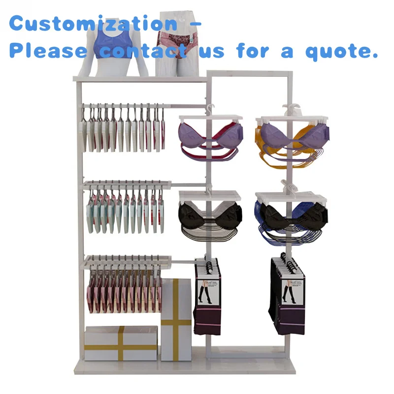 맞춤형 카이니체 양면 부티크 의류 랙 금속 란제리 디스플레이 스탠드 브라 선반 속옷 디스플레이 스탠드