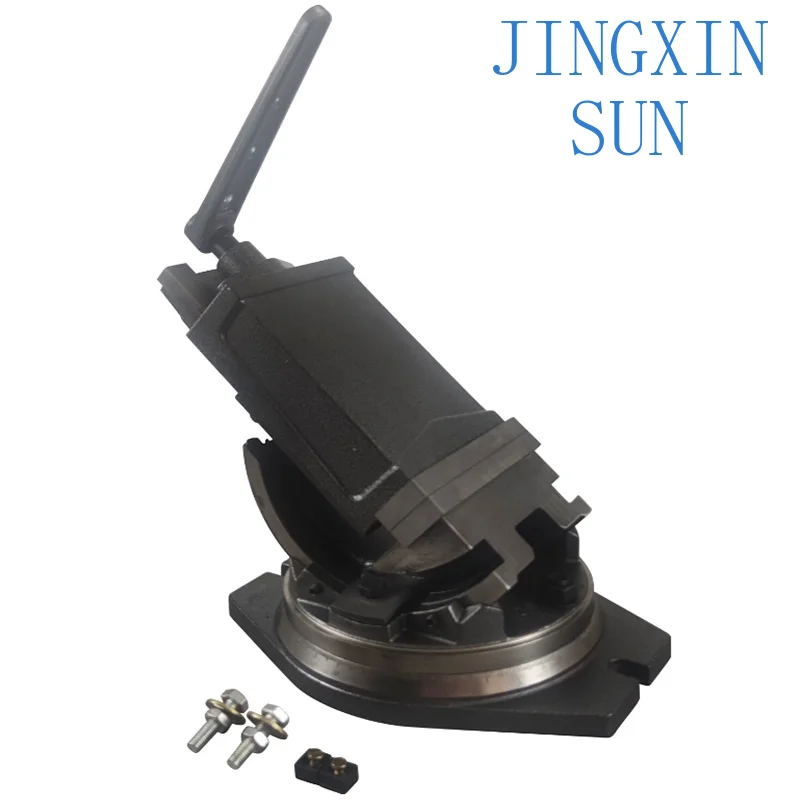 5Inch Bench Clamping Vise Swiveling Milling Machine Vise Table Clamping Vise 0-90° Tilting Metalworking