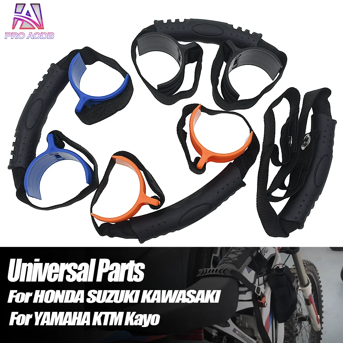 Universal Parts Racing Front Rear Motorcycle Rescue Strap Pull Sling Belt Leashes For Husqvarna TE TX TC FE FX FC 125 250-501