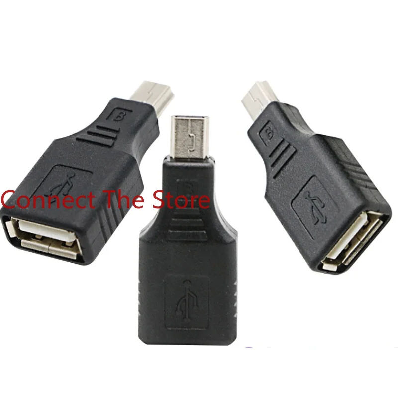 5PCS Mini USB To  Female Adapter Automobile U Disk MP3 OTG   T-port  Copper