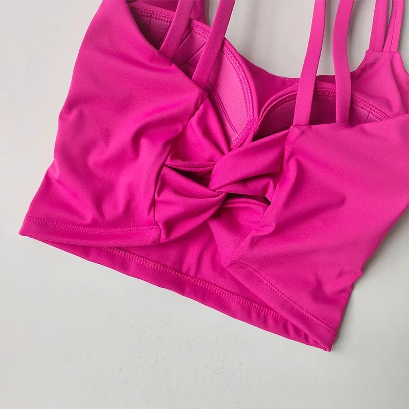 Sport-BHs für Damen, Fitness-Oberteile, verführerische Unterwäsche, Push-up-BH mit festen Polstern, Yoga-BH, Unterwäsche mit Rückenbindung, Laufweste, Sportoberteile für das Fitnessstudio. – Detail 23