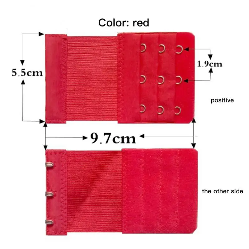 1 قطعة الملابس الداخلية تمديد مشبك مرونة 3 صفوف 2-زر 3-زر 4-زر الصدرية تعديل مشبك الظهر مشبك تمديد مرنة