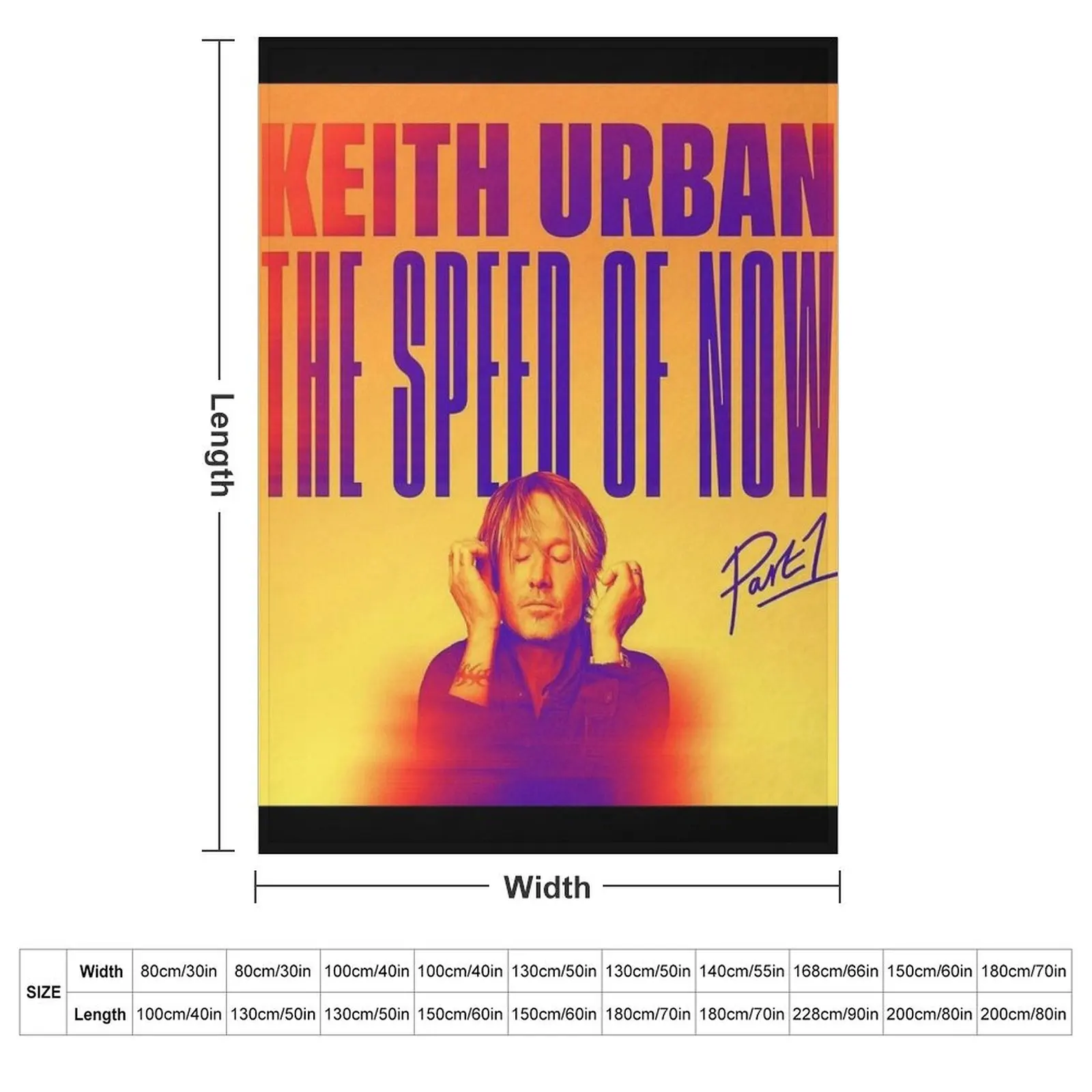 Keith Urban THE SPEED OF NOW Throw Blanket Soft Plaid Softest Custom Comforter Polar Beautifuls Blankets