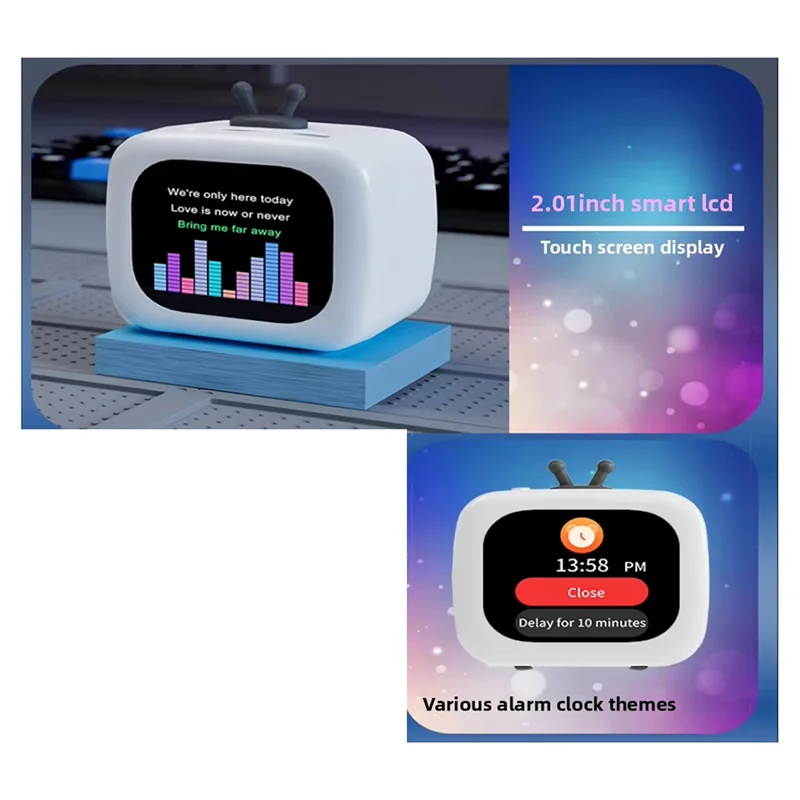 Портативная Bluetooth-колонка с многофункциональными функциями: музыка, звонки, фотоальбом, таймер, калькулятор, погода и календарь-X6