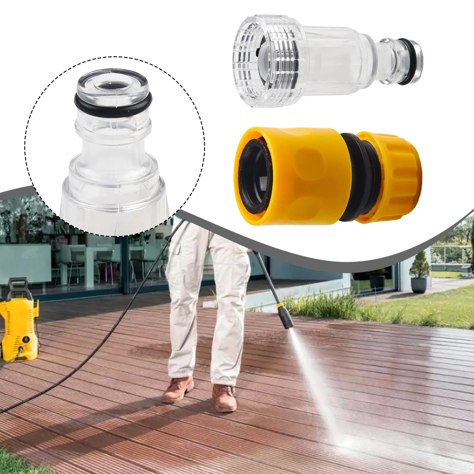 Useful Water Connector Washer Adapter High Pressure Washer Kit Parts Set For Car Nozzle Pipe Accessories Adapter