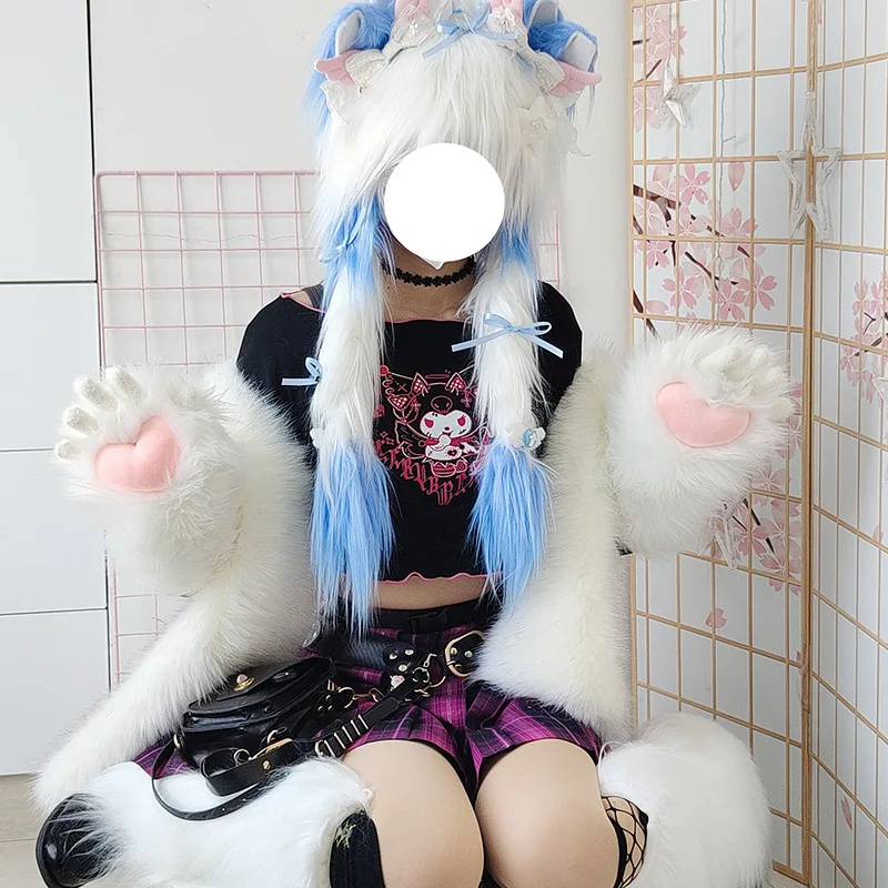 

Anime Imitation Furry Kig Animal Love Claw Half Claw Body Pad Furry Cat Claw Gloves Cosplay Accessories