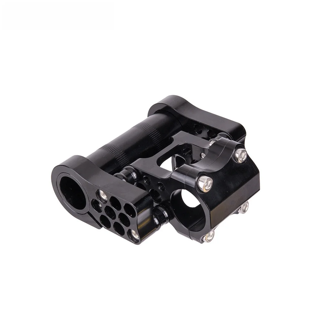 1 Piece Adjustable CNC Aluminum Alloy Handlebar Riser Stem 25.4mm For Folding Bike Dual Handlebar Cycling Parts Accessories