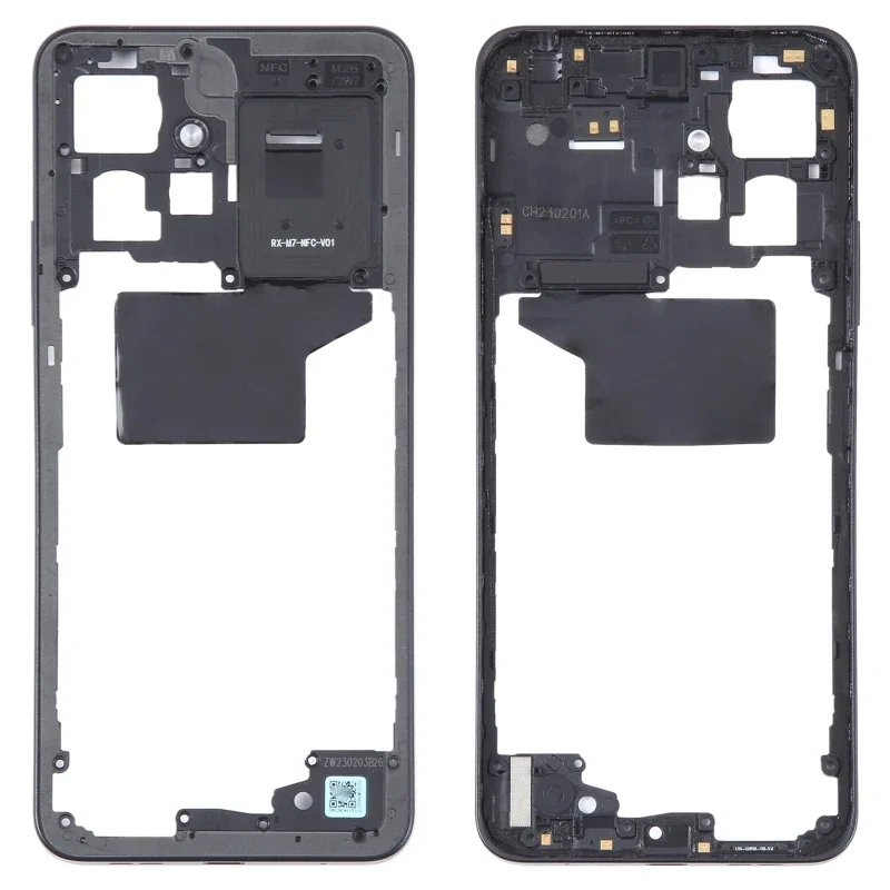 Marco medio para Redmi Note 12 4G, carcasa frontal, placa de bisel de marco LCD