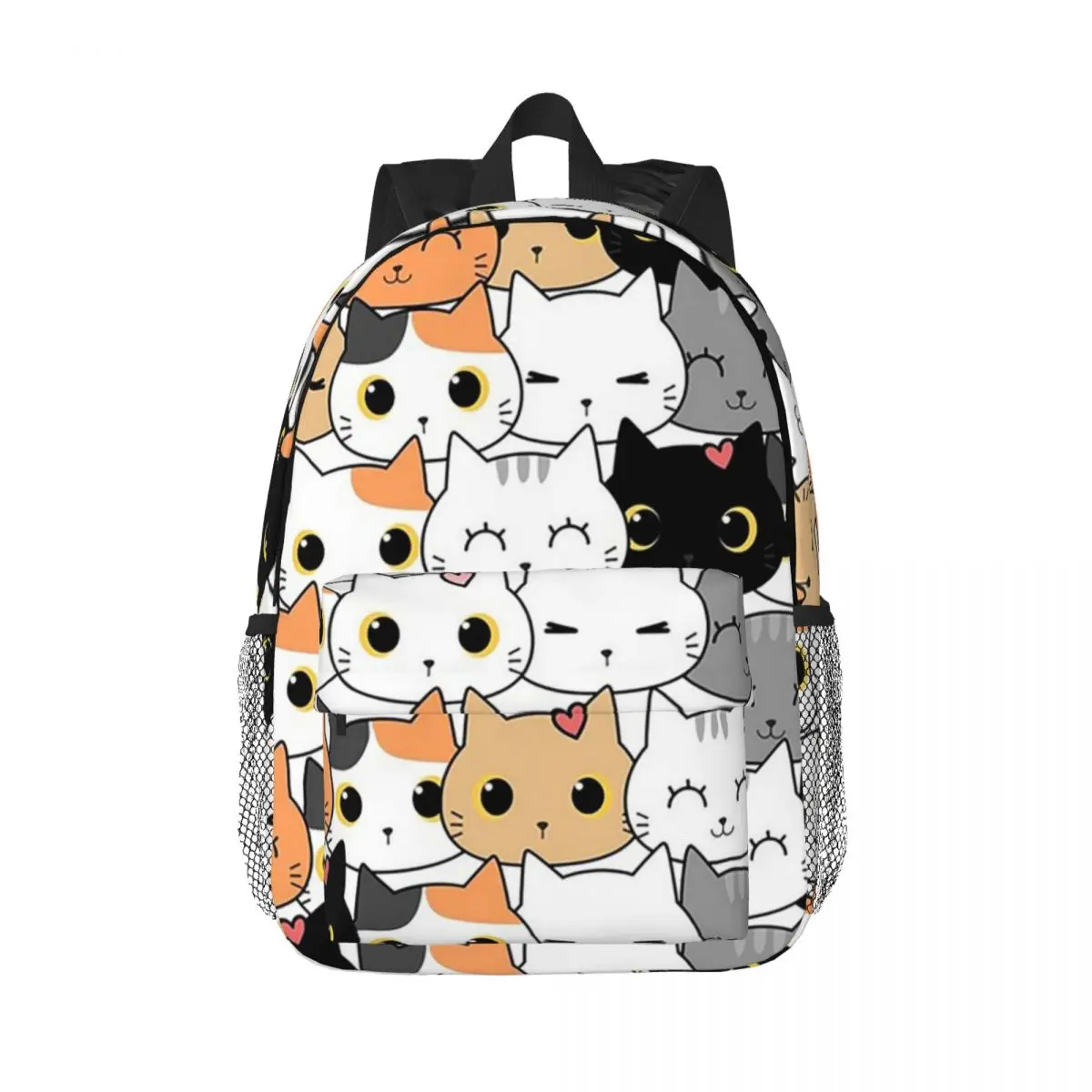 

Colorful Doodle Cats Backpacks Boys Girls Bookbag Fashion Children School Bags Travel Rucksack Shoulder Bag Large Capacity