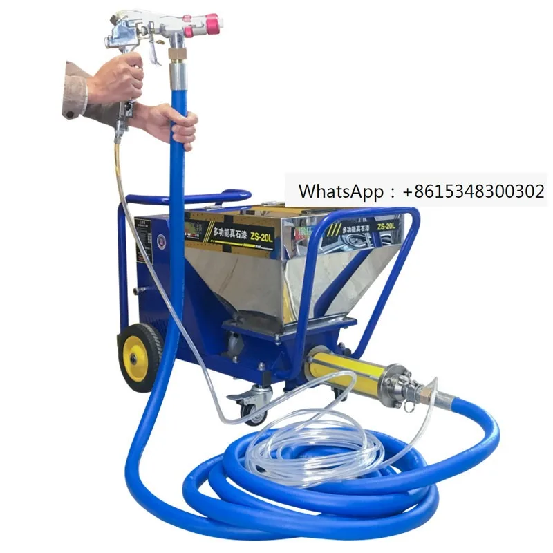 Multi functional real stone paint high-power spraying machine thick paste fireproof coating external wall crack resistant putty