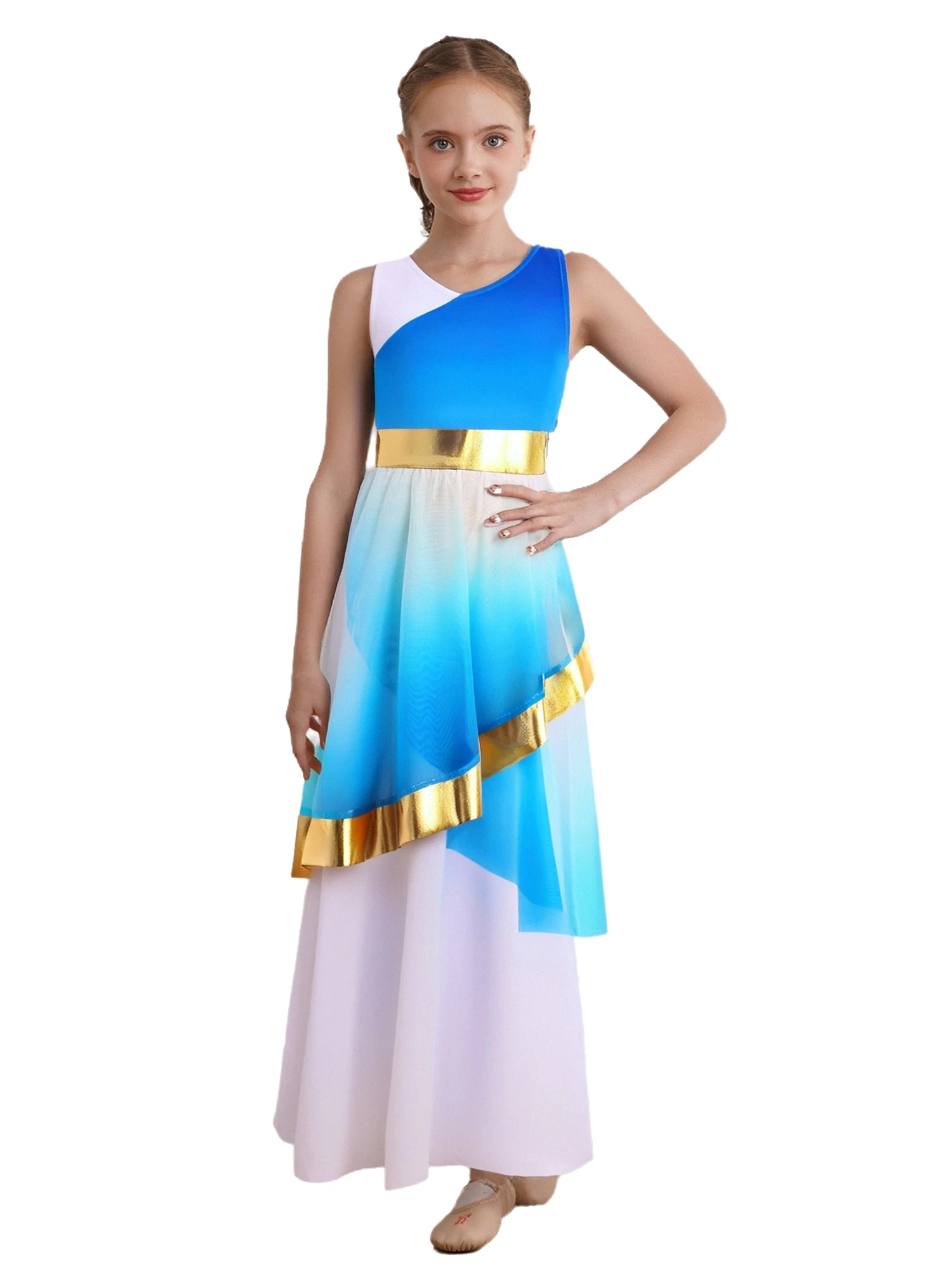 Enfants filles moderne lyrique liturgique louange danse Performance Costume louange église chorale robes Ballet vêtements contemporains