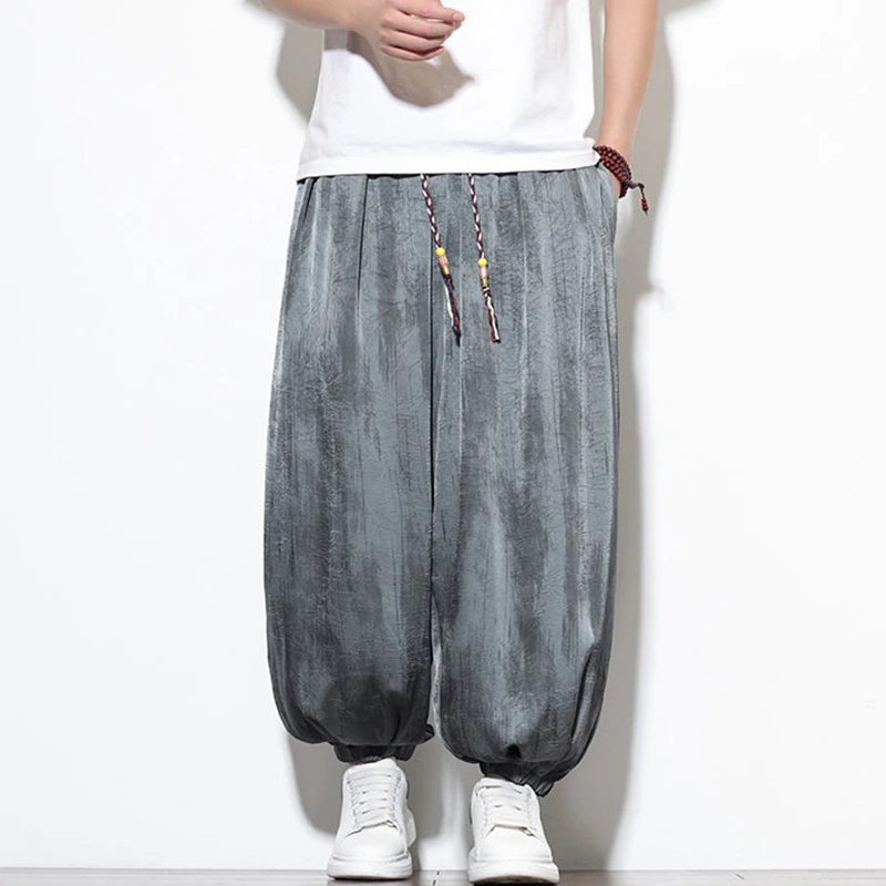 

Мужские повседневные брюки-шаровары оверсайз, новинка 2026 года, летние, в винтажном стиле, уличная одежда в стиле Харадзюку, свободные, удобные мужские брюки N115