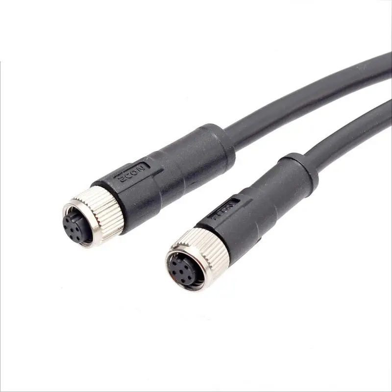 1-5M Waterproof M8 Sensor Connector Wire 3 4 5 6 8Pin PUR/PVC Welding Cable IP67 Straight/Angle Aviation Male Female Plug Line