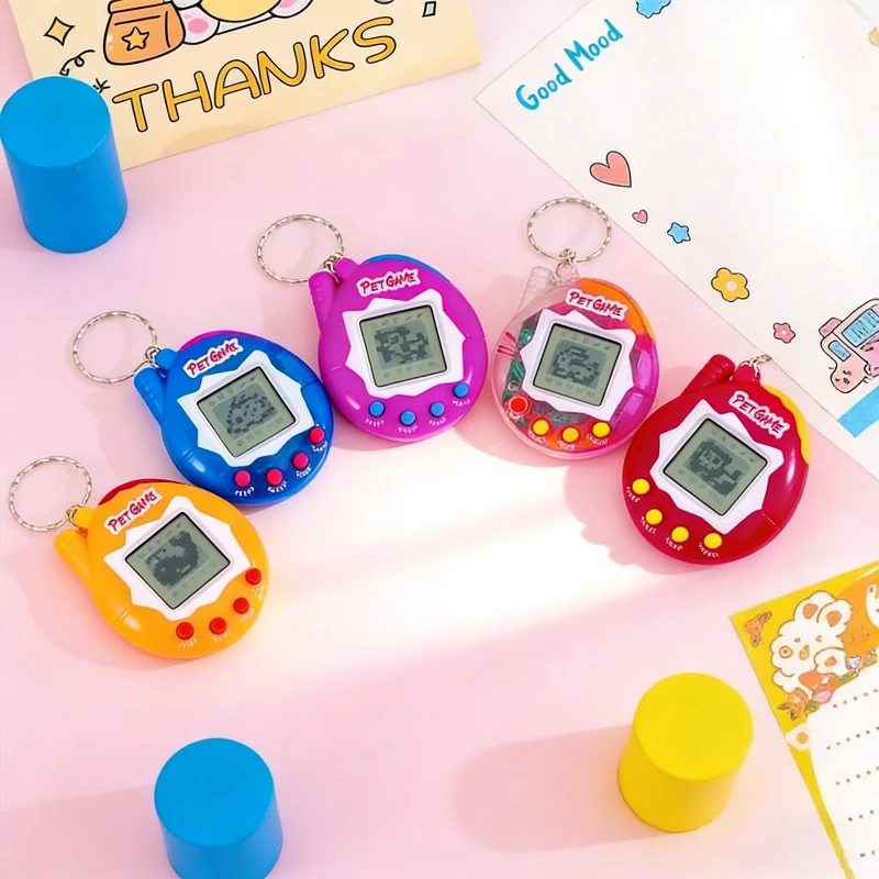 سلسلة مفاتيح إلكترونية لطيفة للحيوانات الأليفة 2026 جديدة - لعبة افتراضية محمولة باليد لعبة مضيئة للأطفال #6