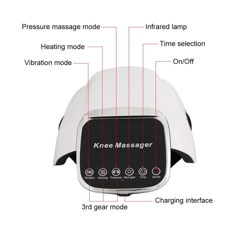 AOKO Electric Air  Knee Massager Vibration Heating Physiotherapy Knee Elbow Joint Massager Relieve Rheumatic Arthritis Health