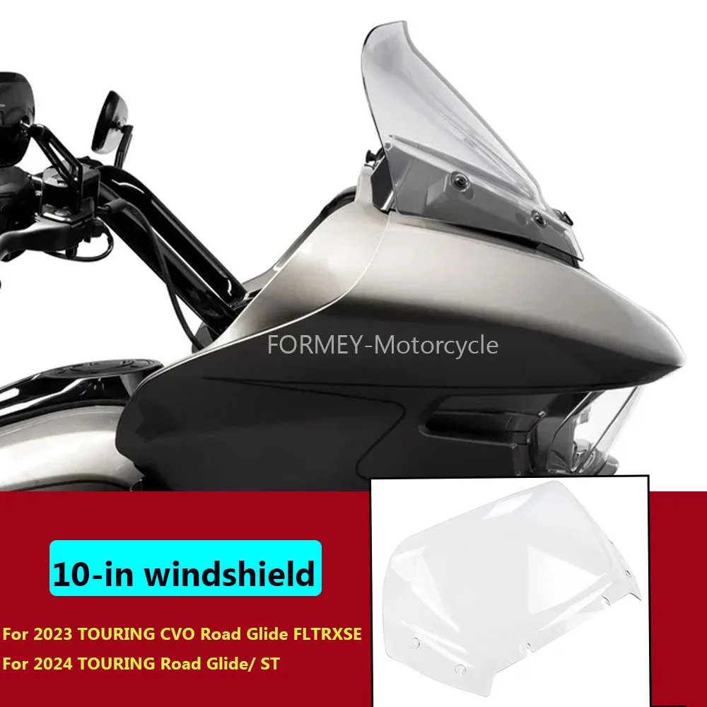 

Для Harley TOURING CVO 121 117 Road Glide STFLTRXSE 2023 2024 Новые 10-дюймовые аксессуары для мотоциклов, дефлектор лобового стекла 2023