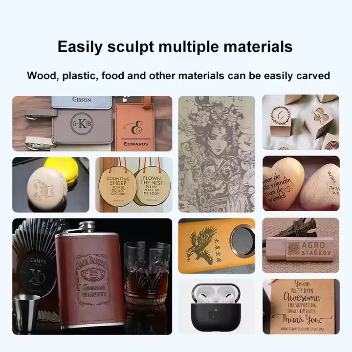 K6 آلة وسم سطح المكتب الصغيرة المحمولة الكهربائية الليزر حفارة للخشب والجلود مجلس ديود نوع الليزر يدعم AI LAS جديد #6