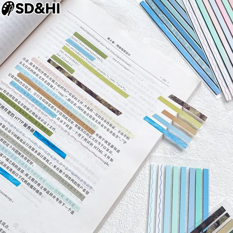 160Sheets Color Stickers Transparent BookMarkers Index Tabs Flags Sticky Note Stationery Tabs Memo Pad School Office Supplies