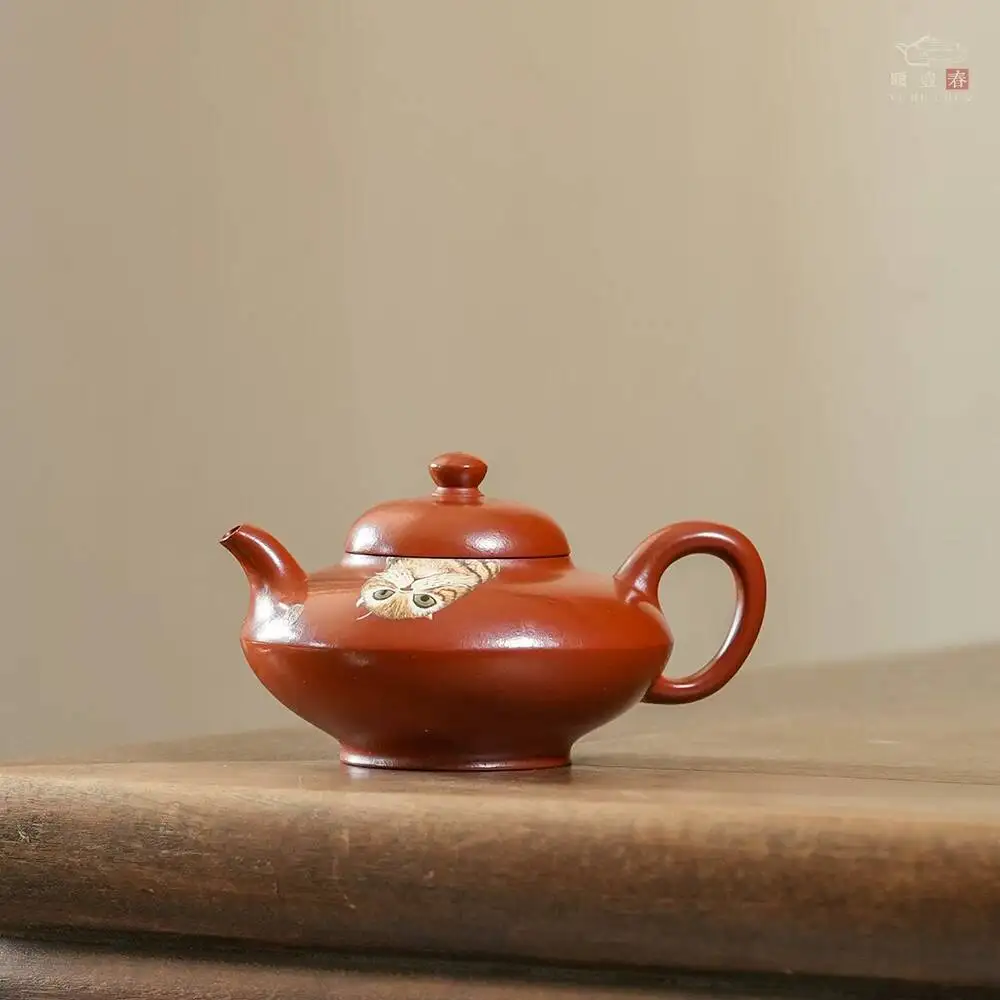 

Yihu Chun High-End Yixing Purple Teapot By Famous Artist Ma Fangyuan, Fully Handmade Tea Brewing Pot, Original Mineral Zhu Clay