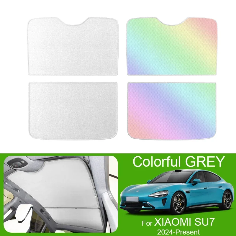 

Car Sunroof Sunshade Cover Colorful Ice Nano Heat Insulation Skylight Anti-UV Auto Accessories For XIAOMI SU7 2024-Present