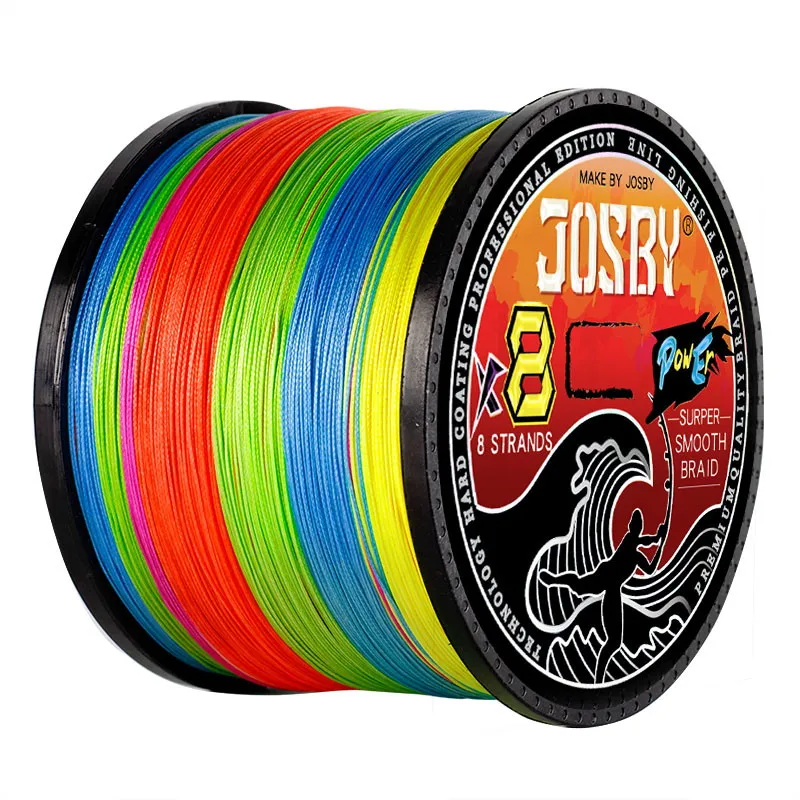 JOSBY 8 Stränge Geflochtene Karpfen Angelschnur Japan Multifilament PE Draht Super Starke Langlebige Fisch Ausrüstung 300 M 500 M 1000 M 100 M