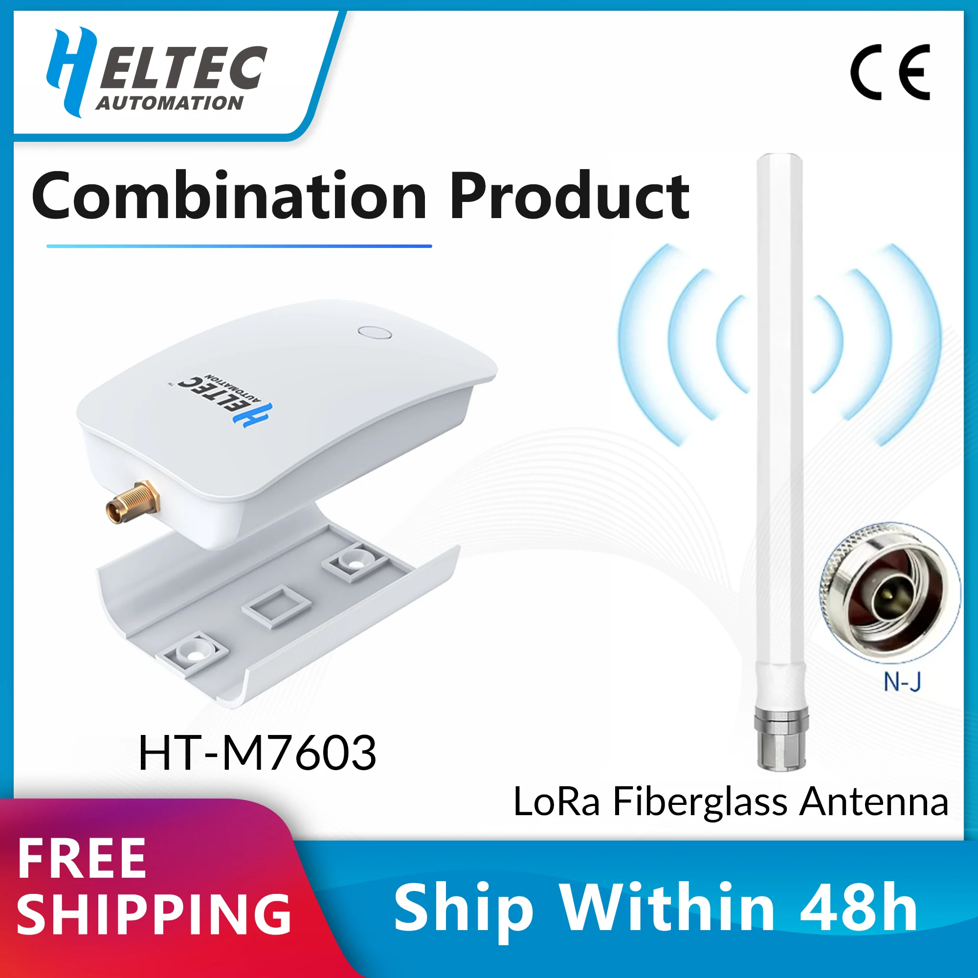 

Стандартный настенный шлюз LoRaWAN HT-M7603 LoRa для использования в помещении Heltec с водонепроницаемой наружной антенной LoRaWAN из стекловолокна Omni