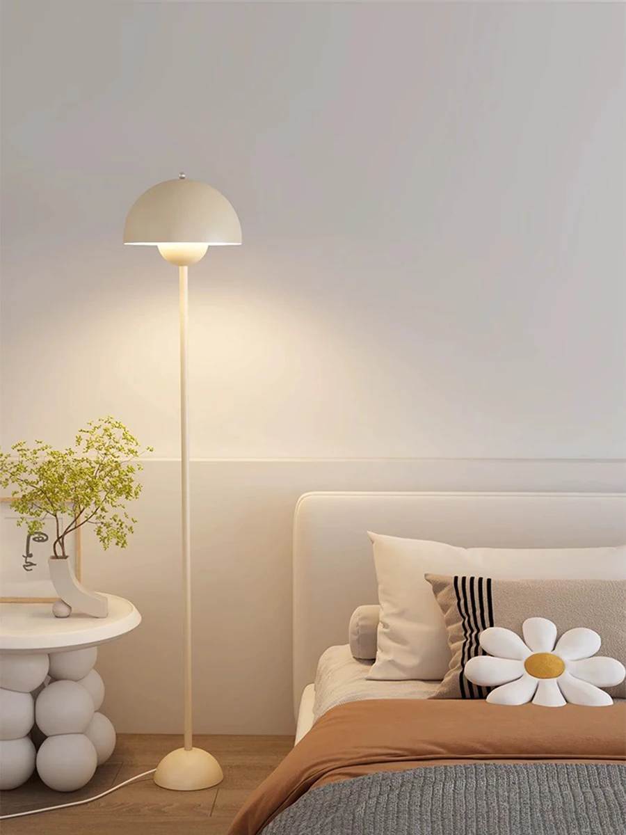 Minimalist Cream-Style Floor Lamp | Ambient Lighting for Bedroom, Kids' Room, Bedside & Desk
