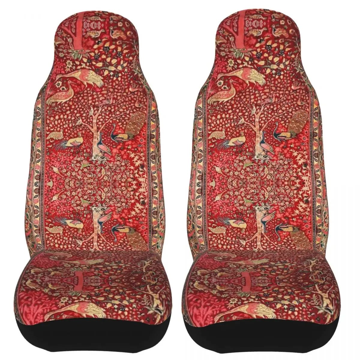 Antique Persian Rug Flowers Universal Car Seat Cover Auto Interior For All Kinds Models Boho Floral Seat Covers Polyester Hunt