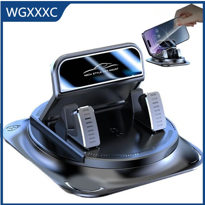 

Автомобильный держатель для телефона с вращением на 360 градусов, крепление на приборную панель, устойчивый и нескользящий, подходит для iPhone, Samsung, Xiaomi.