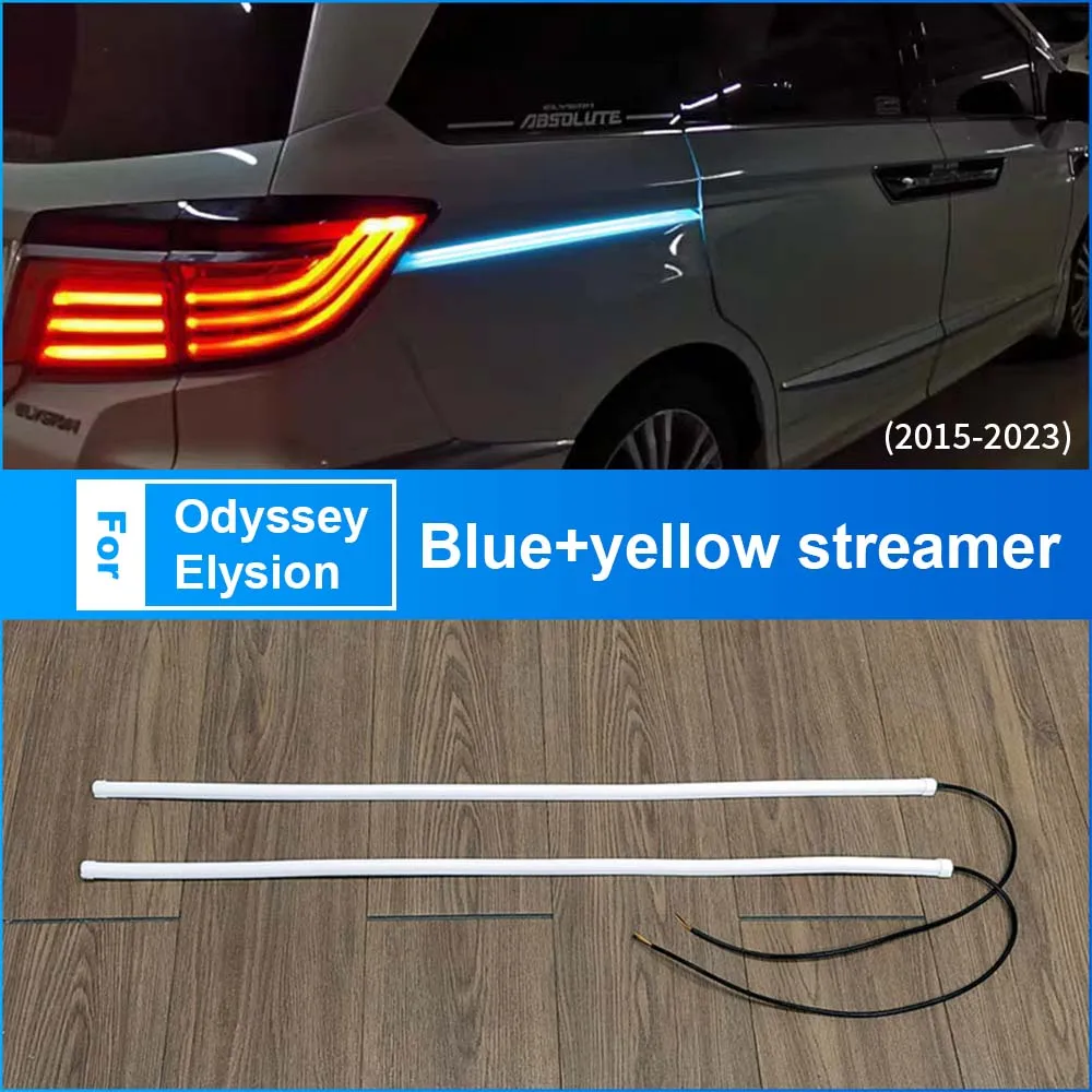 12V Car LED Dynamic Streamer Track Light Two Color Transformation for Honda Odyssey Elysion 2015-2022 2023 Daytime Running Light