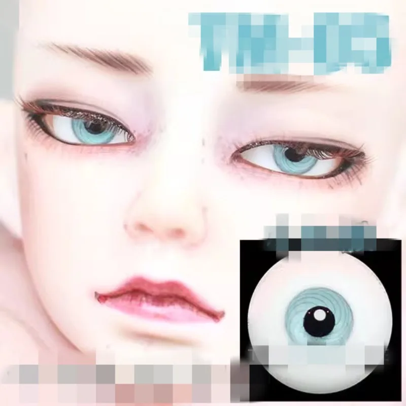 

Bjd Doll Eyes Blue Layered Grain Glass Eyeball 1/6 1/4 SD.14mm 16mm Free Box Doll Accessories GA41