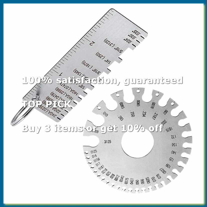 ●2 Pack Steel Welding Gauge Welding Gauge Inspection Tool Wire Sizes Thickness Gauge