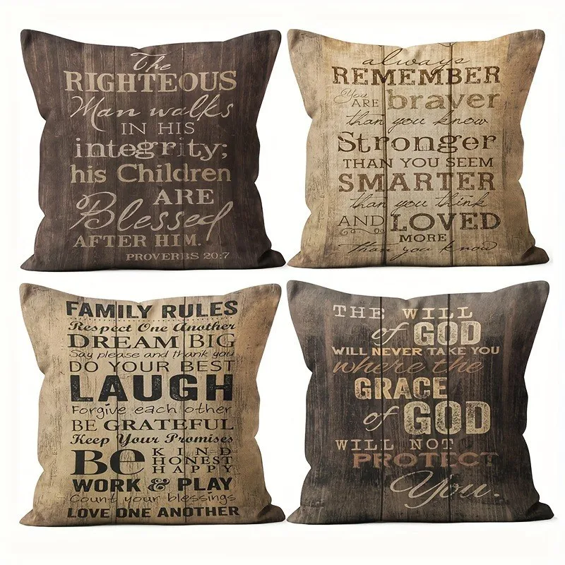 Inspirational Words Pillow Covers For Pattern Cushion Cover Suitable For Sofa Bedroom Car Pillow Cover