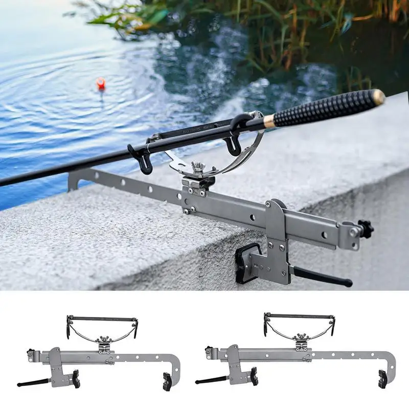 Rod Holder Fishing Rod Supporter Rail Mounting Telescopic Design Easy Using Angel Adjustable Fishing Supplies For Throwing Rods