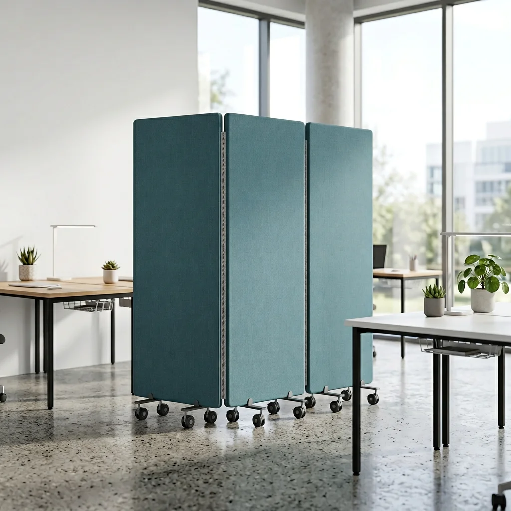 Eco-Friendly Polyester Acoustic Office Divider Screen Fireproof Acoustic Movable Partition