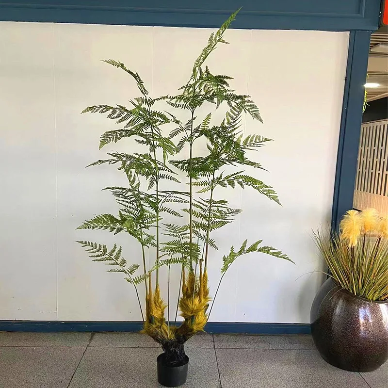 

Artificial Fern Potted Plant, Monkey Head Fern, Horsetail Fern Ornament