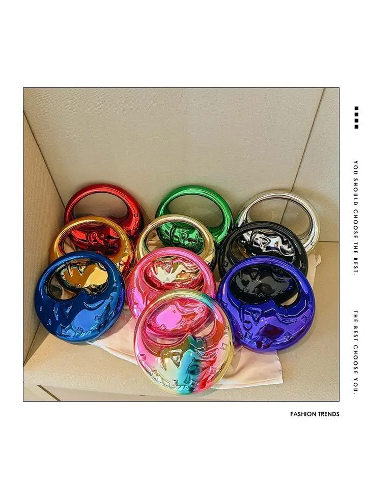 

Премиальная акриловая сумка-полумесяц для женщин, модная креативная дизайнерская жесткая круглая сумка через плечо для повседневного использования