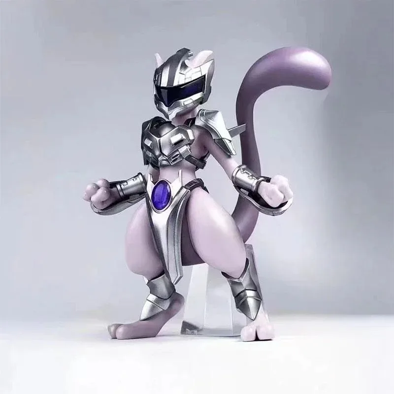 11cm Pokemon rysunek Mewtwo Anime rysunek stal Mewtwo fajna figurka statua z pcv Model dekoracje zabawki dla dzieci kolekcja prezentów