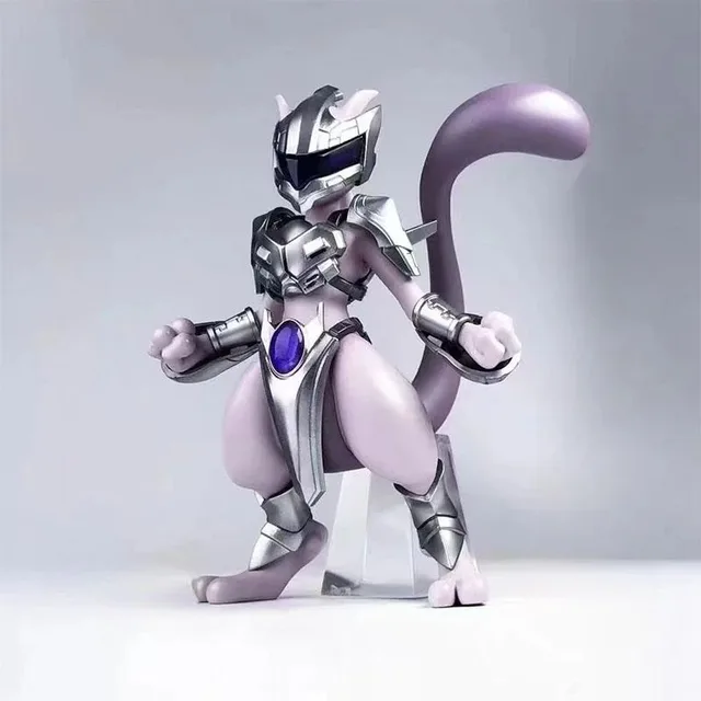 11cm Pokemon rysunek Mewtwo Anime rysunek stal Mewtwo fajna figurka statua z pcv Model dekoracje zabawki dla dzieci kolekcja prezentów