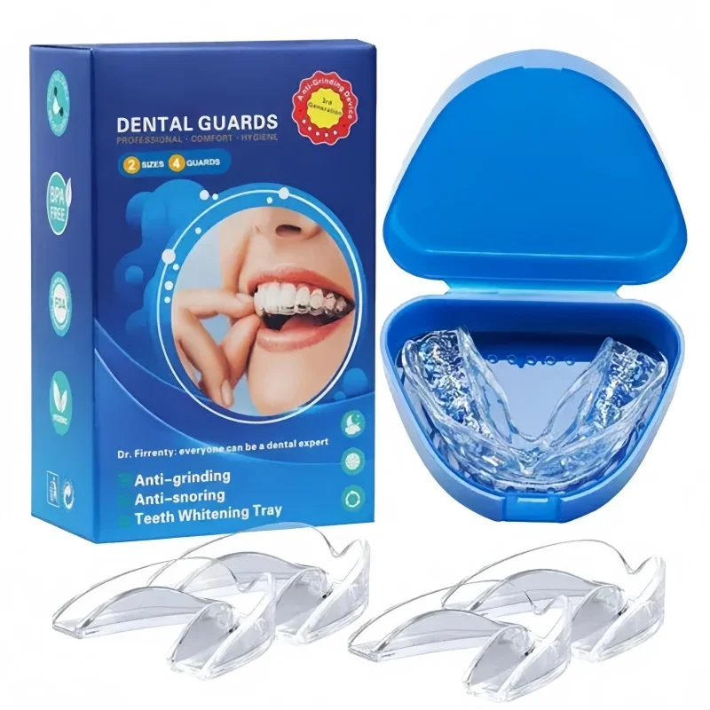4Pcs Snore Stopper Device Reusable Silicone Anti Snoring Mouthpiece Stop Snoring Aid Sleep Apnea Guard For Adults Men Women