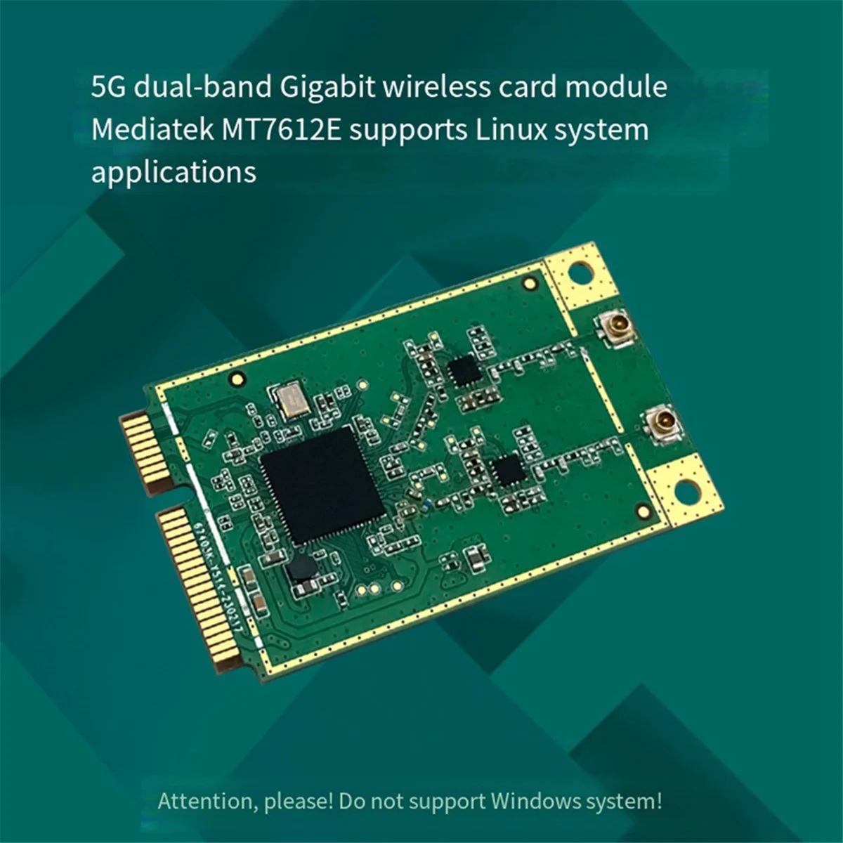 Openwrt MT7612E Mini PCIe WiFi5 5.8G WiFi Wireless 7612E WIFI Dual Gigabit Network Card Linux