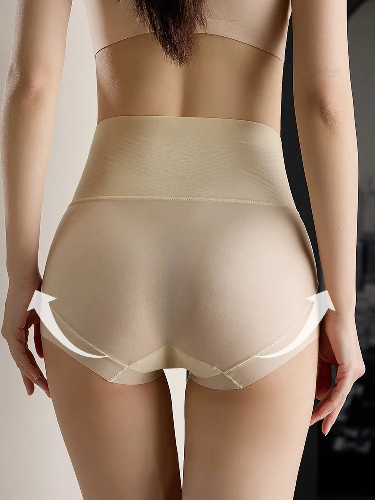 Women Tummy Control Panties Ultrathin High Waist Flat Belly Hip Lift Shaping Underwear Ice Silk Antibacterial Body Shaper New