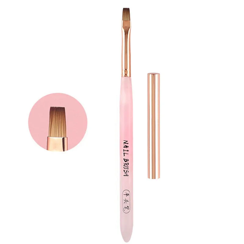 1/3 قطعة فرشاة مقبض شفافة وردية لفرشاة الرسم بالأشعة فوق البنفسجية جل تمديد منشئ قلم رسم