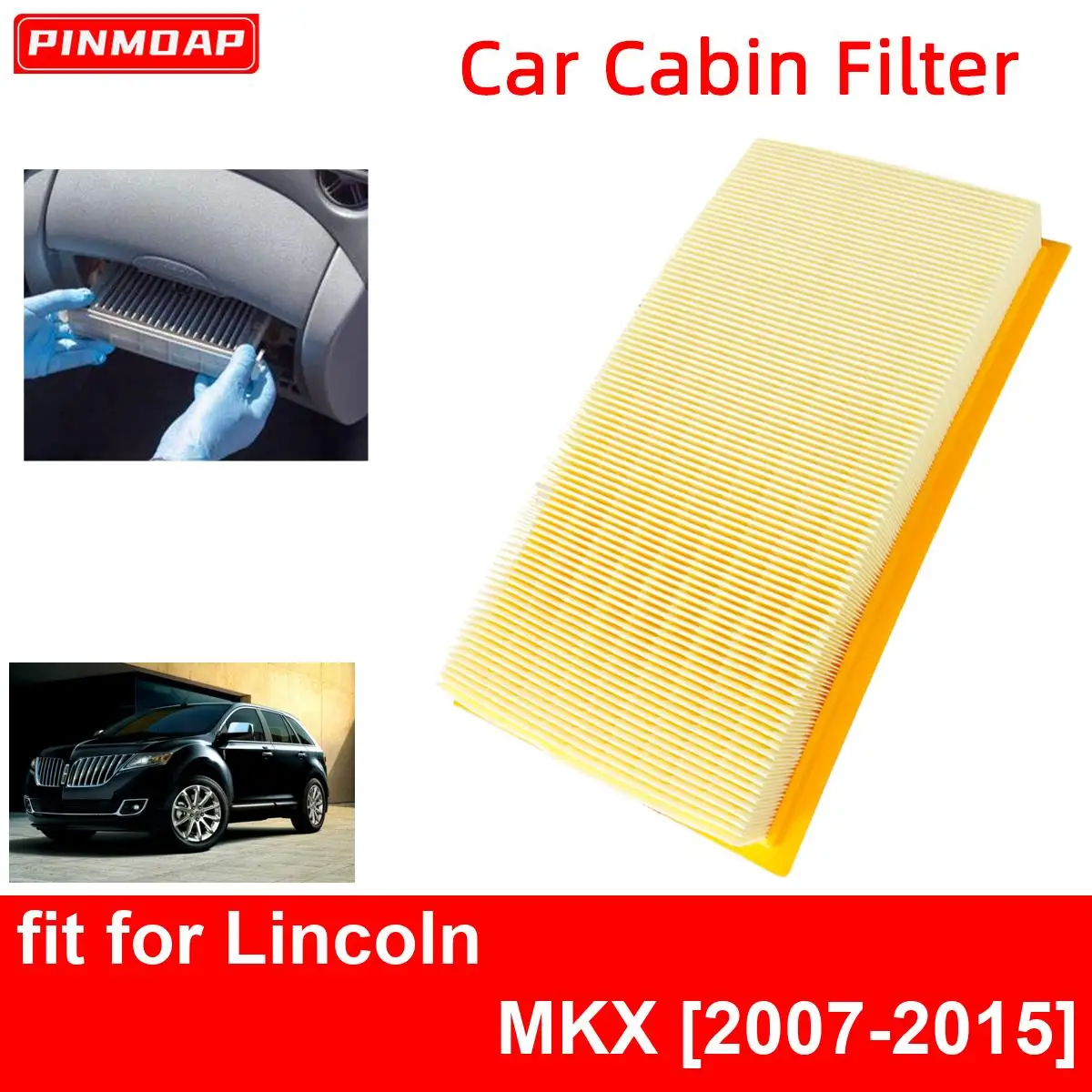 

Car Cabin Air Filter for Lincoln MKX 2007-2015 Auto Filters Carbon Fiber CA10242 7T4Z-9601-A CY01-13-Z40A