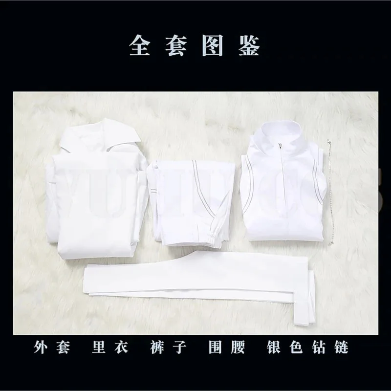 الغريبة المرحلة أنيمي إيفان الأبيض الحزن تأثيري شعر مستعار أسود لعب الأدوار حفلة مستديرة 6 الرجال هالوين كرنفال طقم ملابس ؛ 8,k'5;h.