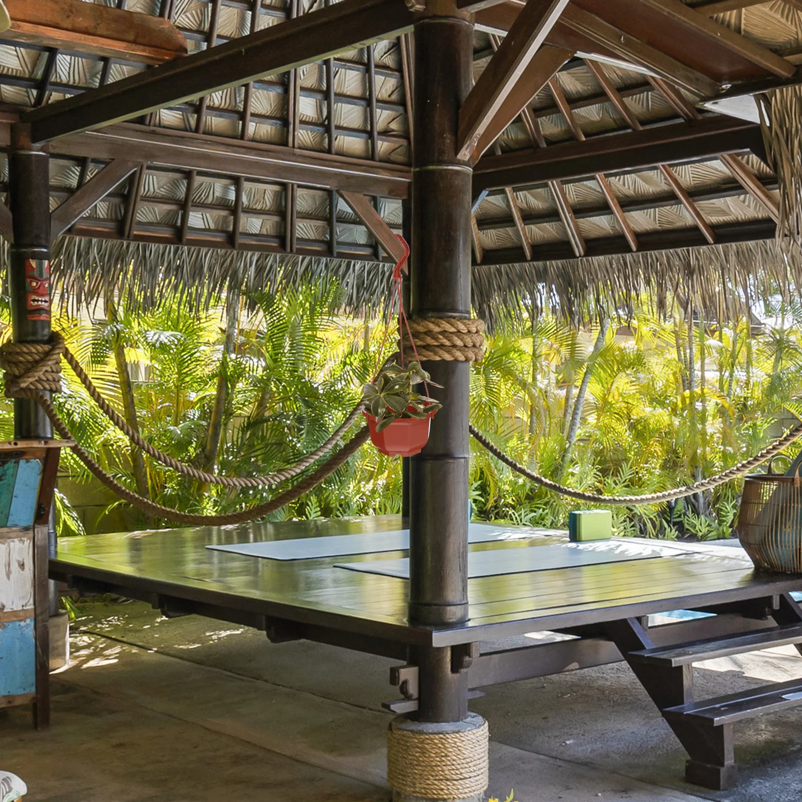 

8pcs Plastic Flower Pots Hanging Plant Holders For Garden Balcony Durable Thick Wear-Resistant Plant Containers Hanging Flower