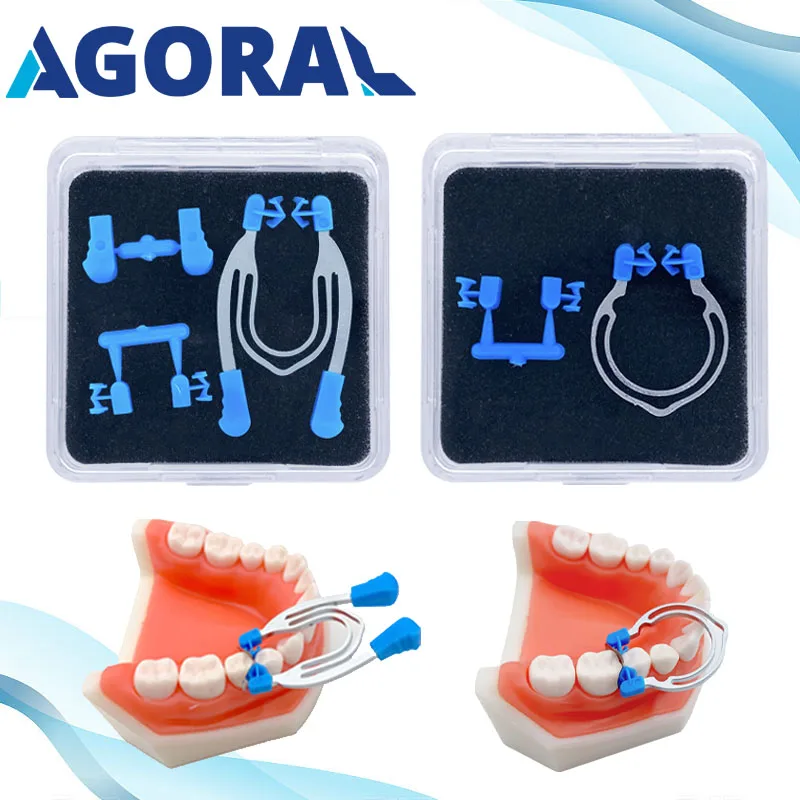 1 Box Dental Sectional Contoured Matrices Clamps Wedges Metal Spring Clip Rings A/B Dental Materials Dentisty Correction