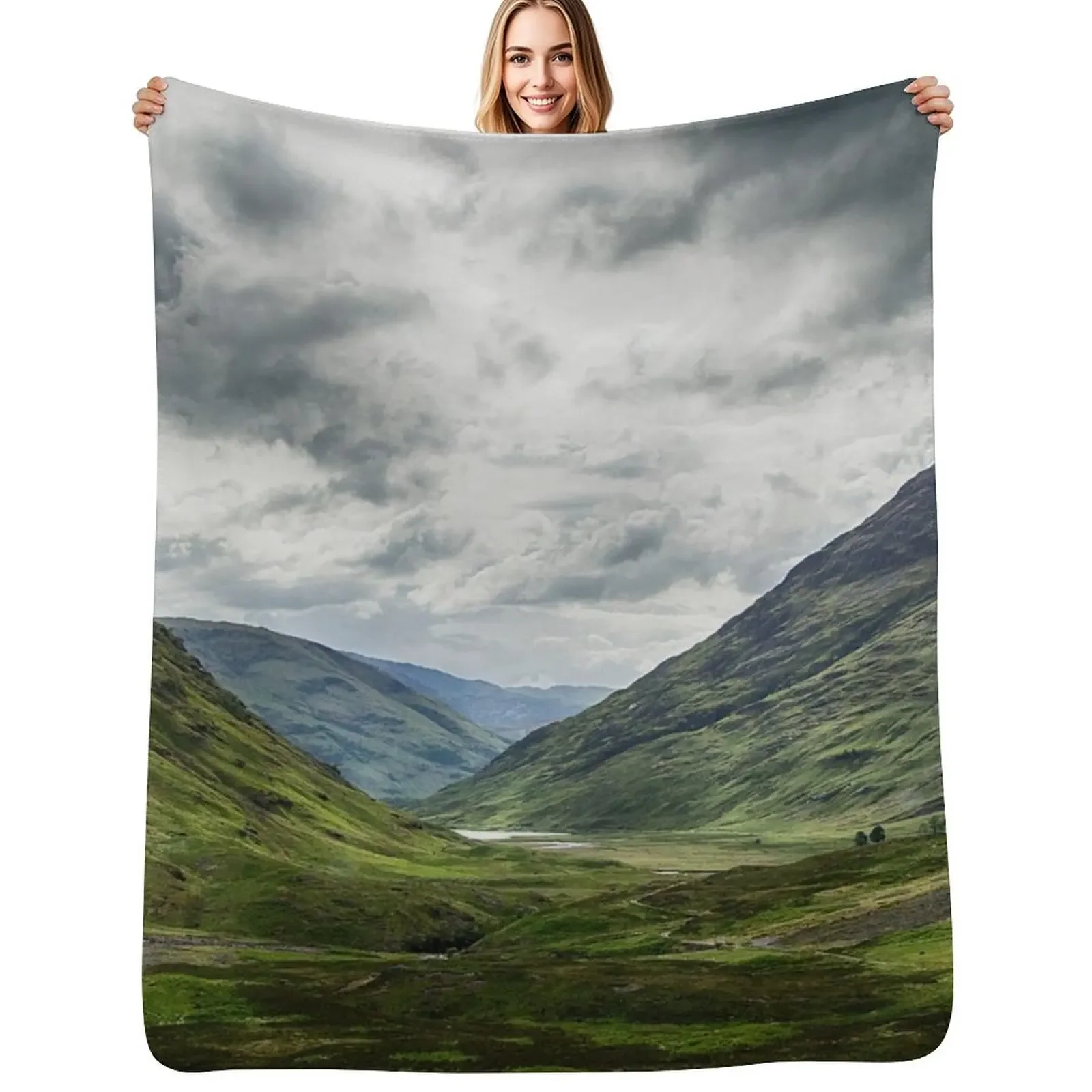 

Road to Glencoe Throw Blanket valentine gift ideas Custom Plaid Blanket