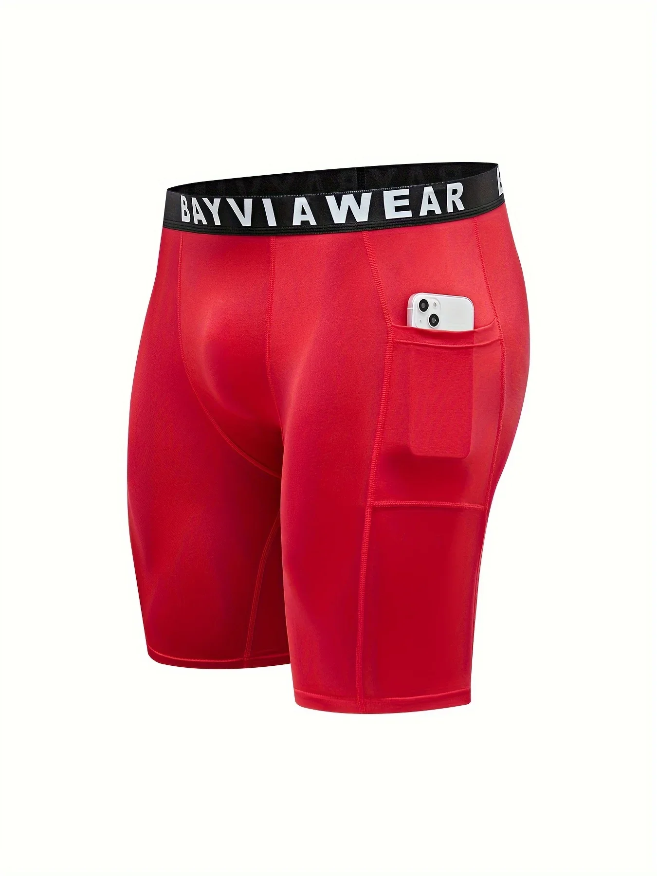 Men's Sports Leggings Quick-drying Stretch Fitness, Running, Track and Field, Basketball Training with Pockets Bottoming Shorts